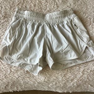 White Lululemon Tracker Shorts size 8